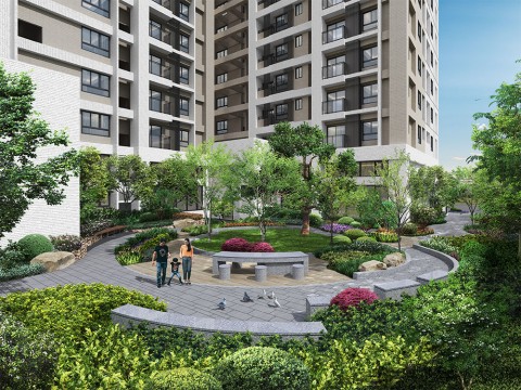 中庭景觀模擬圖